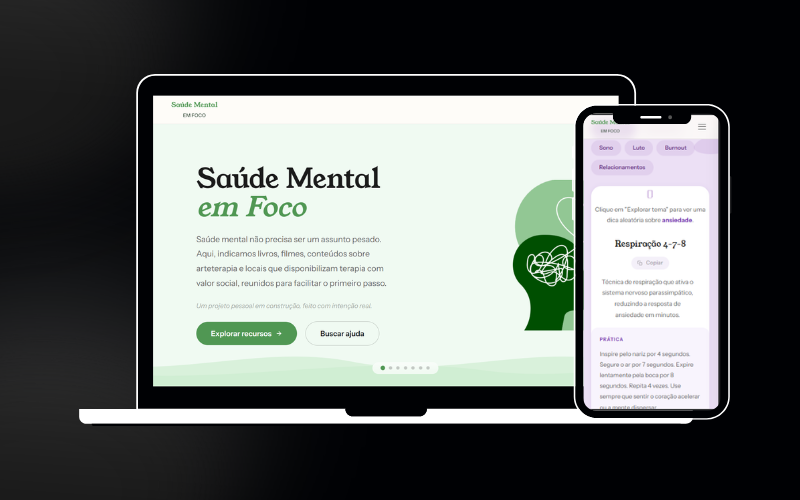Site Saúde Mental Em Foco — projeto de faculdade